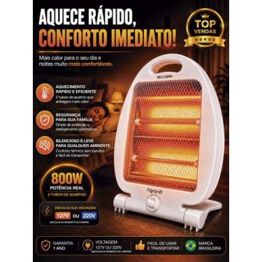 Imagem de Aquecedor Doméstico Elétrico Quartzo 400/800w Quarto Sala Cozinha Escr