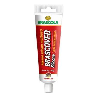 Imagem de Silicone acético alta temperatura vermelho Brascola - 50g - GENERICO