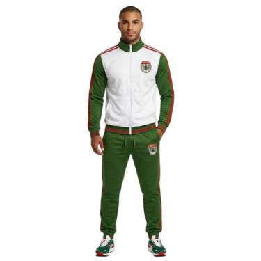 Imagem de Agasalho Conjunto México Seleção Jaqueta Calça Branco/Verde Copa - - B