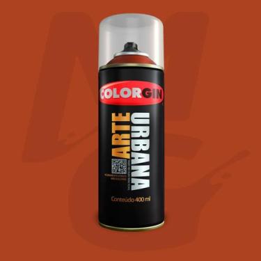 Imagem de Tinta Spray 400ml Arte Urbana Colorgin Alta Cobertura, Laranja Marte