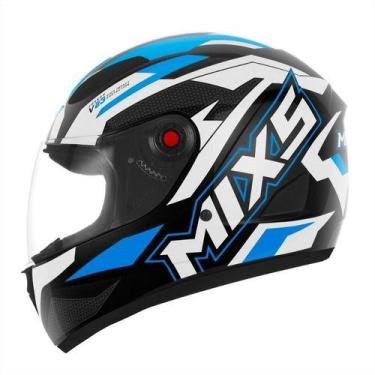 Imagem de Capacete Moto Mixs Fokker V23 Fechado Motoqueiro Integral, Azul