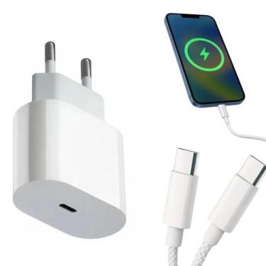 Imagem de Carregador Super Rápido Turbo 30w Tipo C Para Samsung Galaxy Branco - 