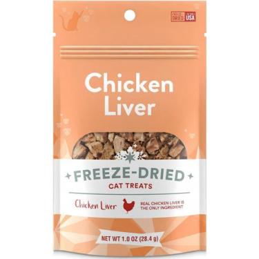 Imagem de Petiscos para gatos de fígado de frango liofilizado 28 g, sem grãos - 