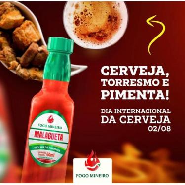 Imagem de Molho de Pimenta Malagueta 60ml - Fogo Mineiro - Pimenta Fogo Mineiro