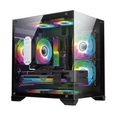 Imagem de Gabinete Gamer Aquario Hayom Gb1785 Fans Rgb Cor Preto
