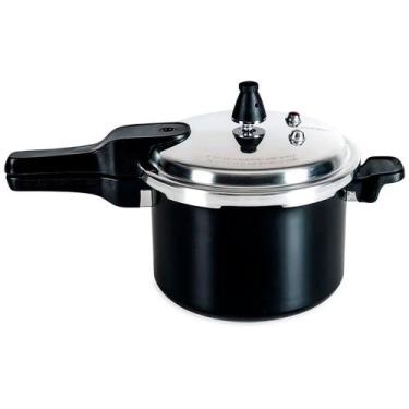Imagem de Panela de Pressão com Fundo de Indução Brinox 4,2L Alumínio, Preto