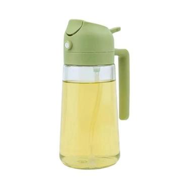Imagem de Dispensador De Óleo De Vidro 2 Em 1 À Prova De Vazamentos De 16oz Para