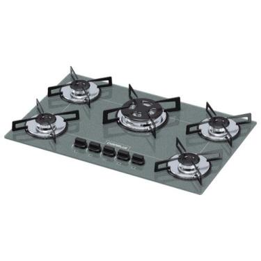 Imagem de Fogão Cooktop Chamalux 5 Bocas Tripla Chama Prata 110v/220v Trempe de 