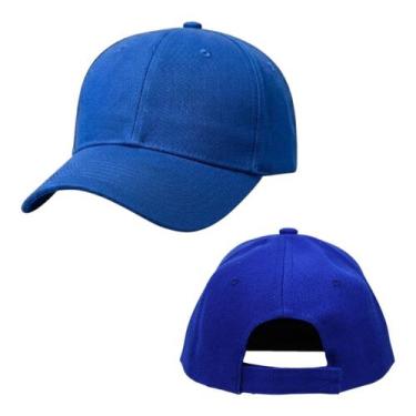 Imagem de Boné Unissex Liso Aba Curva Para Personalização Azul Royal - 1 Unidade