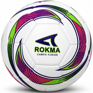 Imagem de Bola Campo Rokma Furion Oficial Jogo, Rosa, Verde