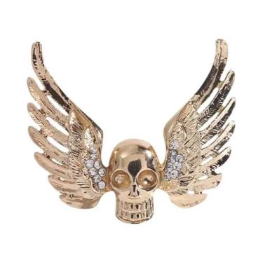 Imagem de Broche De Caveira Unissex Feminino Com Strass, Alfinete De Lapela De M