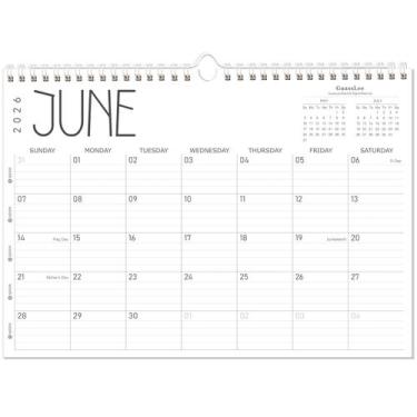 Imagem de Calendário de Parede GuassLee 2026-2027 Planejador Acadêmico 43x30cm