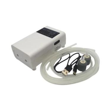 Imagem de Bomba De Ar USB Silenciosa Portátil Para Aquário Com Aerador a Bateria