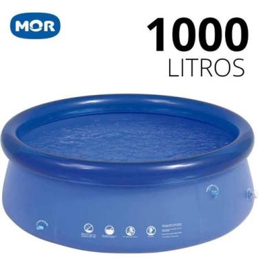 Imagem de Piscina Inflável Redonda Mor 1000 Litros 1,65x55cm, UNICO, Azul