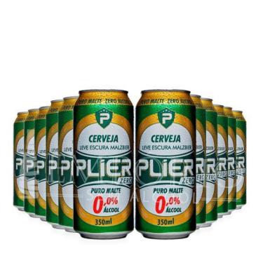 Imagem de Cerveja sem álcool Malzbier Zero - Plier - Lata 350ml - Nacional - 12 ud