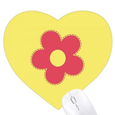 Imagem de Mousepad de borracha com desenho de flores vermelhas Art Deco Fashion Heart Mouse pad Game Office