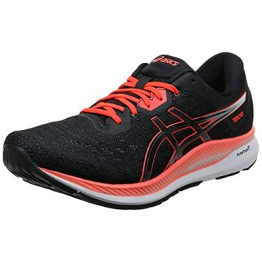 Imagem de ASICS Tênis de corrida masculino para competição, Preto, nascer do sol, vermelho, 9.5