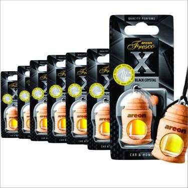 Imagem de Aromatizante Areon Fresco X Version Black Crystal 4ml - 7 Peças - Perfume Automotivo Odorizador