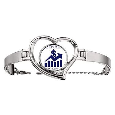 Imagem de N/A N/A Bracelete de Arame Calmo Trading Trend Dinheiro Art Deco Fashion Joias Coração, medium, metal