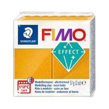 Imagem de STAEDTLER Massa de Modelar Profissional FIMO Effect 57g (1 Unidade) Metálico Ouro - 8020-11 - Argila Polímera Para Biscuit que Endurece no Forno – Ideal para Artesanato, Miniaturas e Bijuterias