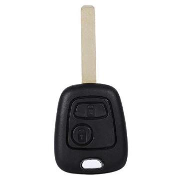 Imagem de Substituição da bateria do chaveiro Dodge, shell da chave, lâmina em branco 2 botões de substituição da chave do carro, hardware do chaveiro para Peugeot carro chave homens