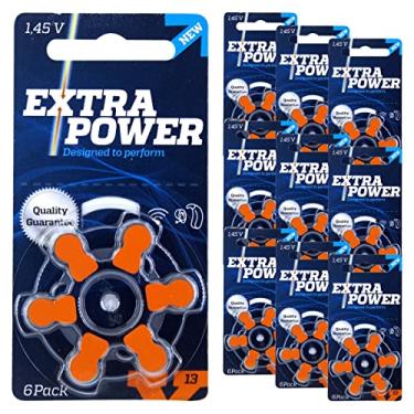 Imagem de 60 Pilhas Baterias 13 PR48 Aparelho Auditivo Extra Power 10 Cartelas C/ 6 Unidades