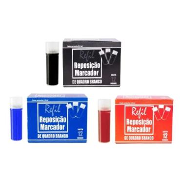 Imagem de 3 Caixas C/ 12 Un Recarga Para Pincel Board Master, Az Pt Vm