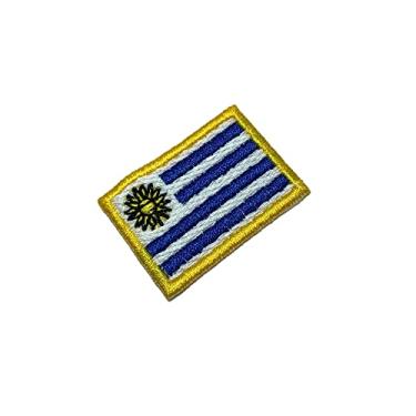 Imagem de BP0023T31 Bandeira Uruguai Patch Bordado Termo Adesivo