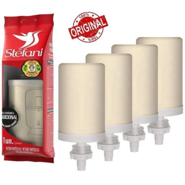 Imagem de Kit 4 Velas Refis Filtro Barro Stéfani São João Tradicional