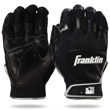 Imagem de Franklin Sports Luvas para rebatedor Shok-Sorb X 20966F4 Preto/Preto, Adulto Grande