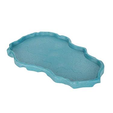 Imagem de Réptil Luminoso Água Prato Réptil Alimento e Água Alimentação Tigela Alimentação Prato para Tartarugas Lagartos Geckos (Azul)