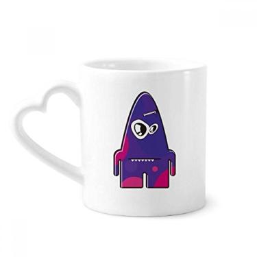 Imagem de Caneca Universe Alien Purple Monster Caneca de café cerâmica copo de coração de vidro