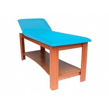 Imagem de Maca Divã em Madeira com Cabeceira Regulável - Arktus - Azul Claro