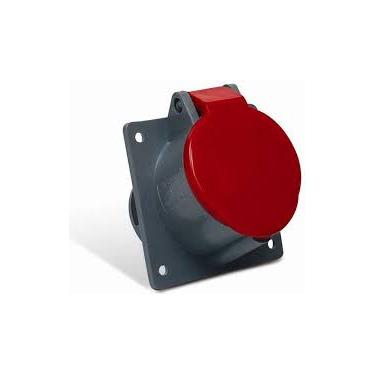 Imagem de Tomada Industrial Embutir 32A 7 Polos 380/440V IP44 6H Vermelho S1246 – Steck