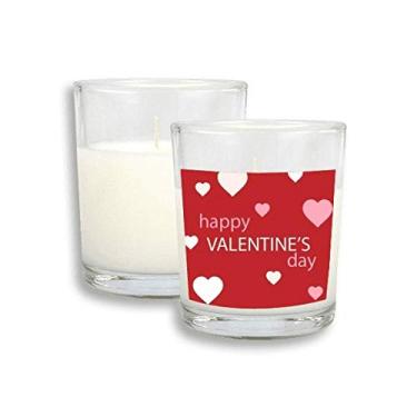 Imagem de Cera de incenso perfumada de vidro para dia dos namorados, corações brancos e rosa vermelho