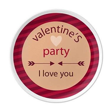 Imagem de Prato de coração decorativo de porcelana Salver para festa dos namorados I Love You Arrow