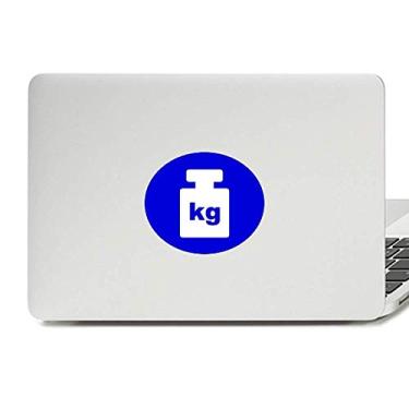 Imagem de Adesivo de notebook com emblema de vinil quadrado azul de peso