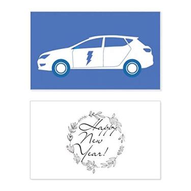 Imagem de Veículos energéticos protegem o meio ambiente festival de ano novo cartão felicitações Bless mensagem presente