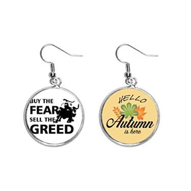Imagem de Compre Fear Sell Greed Art Deco Presente Fashion Orelha Pendente Outono Brinco Joias