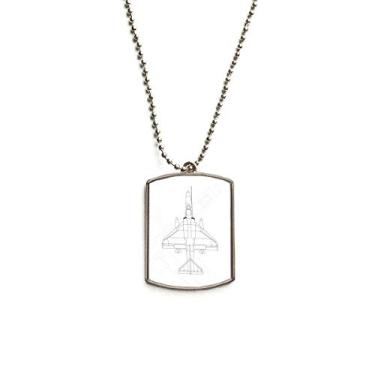 Imagem de DIYthinker Fighter Aviation Line Colar com pingente de identificação de cachorro de aço inoxidável