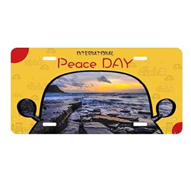 Imagem de DIYthinker Placa de carro com imagem da natureza da ciência da água do oceano decoração do carro