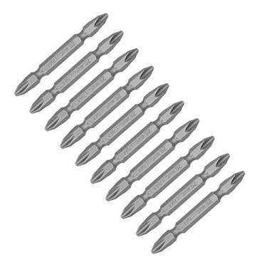 Imagem de Pontas de chave de fenda, S2 10 peças de pontas de chave de fenda elétrica de alta precisão, broca elétrica de cabeça dupla para chave de fenda (jatos de areia)