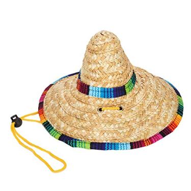Imagem de Venda Louca Chapéu de palha para animais de estimação, chapéu de palha de praia para cães e gatos, chapéu de palha para cães e gatos, para animais de estimação, filhotes (M)