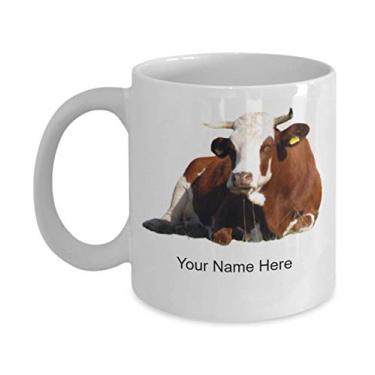Imagem de Caneca de vaca personalizada - Caneca de café para amantes de vaca ideia de presentes - Caneca de vaca personalizada - Caneca de café de 325 ml