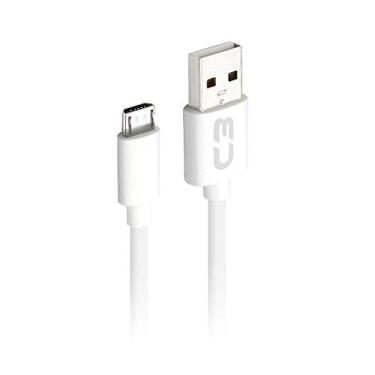 Imagem de C3Tech Cabo USB para Micro USB Branco CB-M20WH Cabo 2Metros Compativel com Android Suporte a Carregamento e Transferência de Dados Corrente de 2A