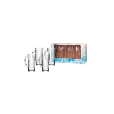 Imagem de Conjunto 4 Canecas Chopp Taça Cerveja Caixa Copo Luxo 300ml