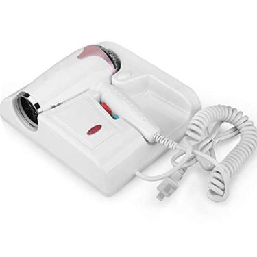 Imagem de Secador de cabelo de parede, 1200 W, secador de cabelo iônico negativo, 2 configurações de calor e botão de ar frio, branco compacto para banheiro doméstico de hotel small gift