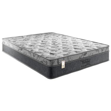 Imagem de Colchão de Casal Portobel Orion com Molas Ensacadas e Revestimento em Tecido Poliéster 32x138x188cm - Cinza