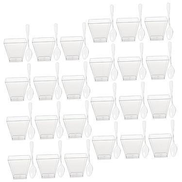 Imagem de SEWACC 60 Conjuntos De Copo De Sobremesa Ps Copo De Tiramisu Substituível Copo De Tiramisu Multifuncional Copo De Pudim Doméstico Copo De Mousse Doméstico Copo De Tiramisu Transparente
