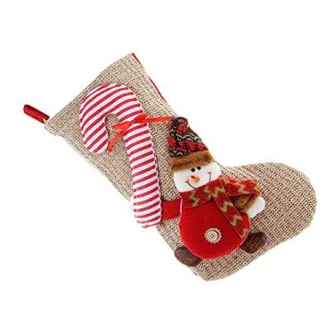 Imagem de ABOOFAN Meia De Natal De Malha Decorações Para Casa Decoração De Natal Sacos De Presente Para Crianças Saco De Meia De Natal Decoração De Casa De Natal Decorações De Meia De Natal Saco De
